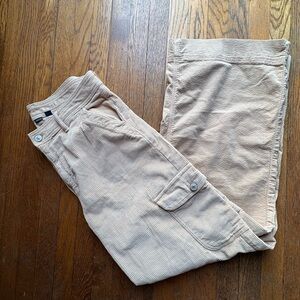 Women’s American Eagle Tan Corduroy Wide leg Pants Size 8